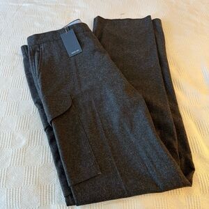 David Chu Wool Cargo Pants, unhemmed length.